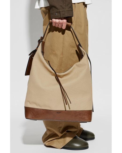 Moschino Brown Handle Base Tote Bag for men