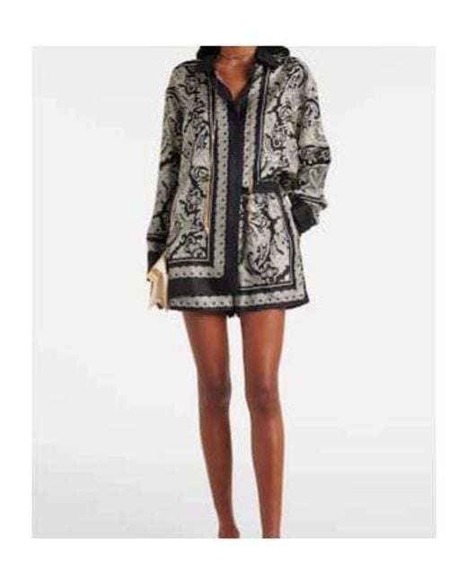 Nili Lotan Black Printed Shirt