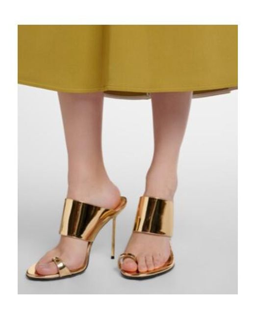 Paris Texas Metallic Lidia 105 Patent Leather Mules