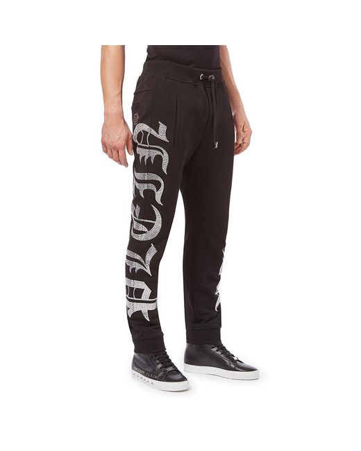 Philipp Plein Blue Printed Drawstring Sweatpants for men