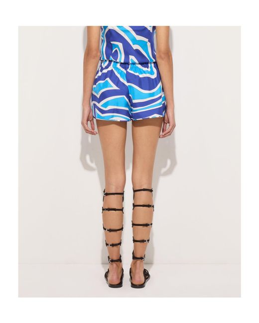 Emilio Pucci Blue Short Shorts
