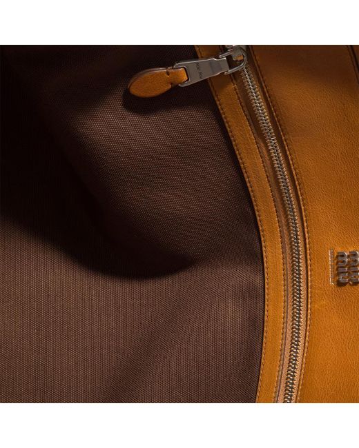 Miu Miu Brown Vivant Top Handle Shoulder Bag