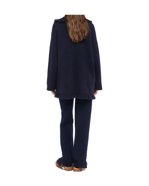 Alanui Blue Fringed Cardigan
