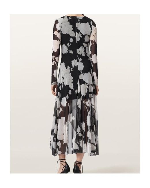 AllSaints Black Long-Sleeved Dress