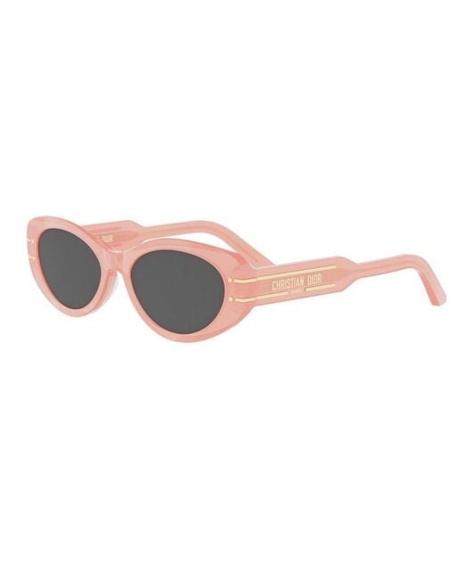 Dior White Eyewear Oval Frame Sunglasses