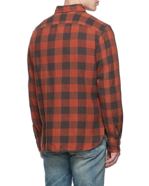 RRL Red Farrell Check-Print Shirt for men