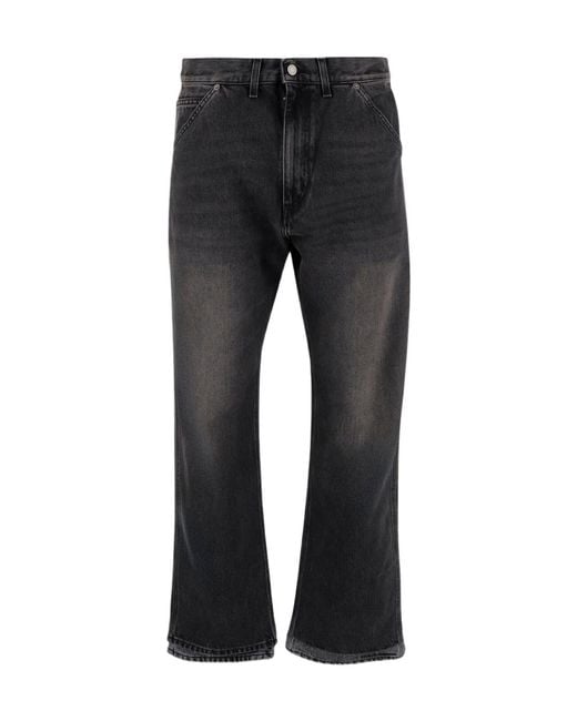 Haikure Black Mid-Waisted Straight-Leg Jeans for men