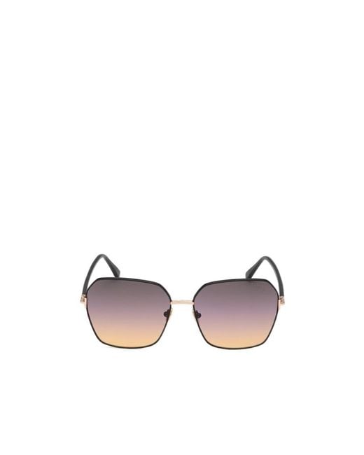 Tom Ford Pink Eyewear Claudia Hexagonal-Frame Sunglasses