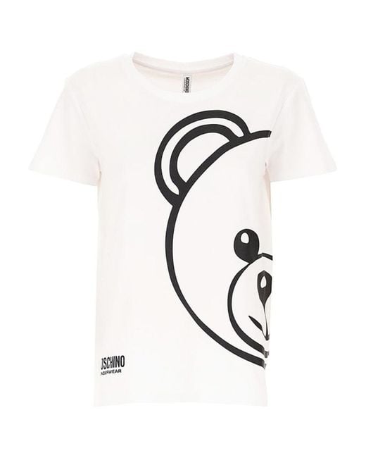 Moschino White Logo Short-Sleeved T-Shirt
