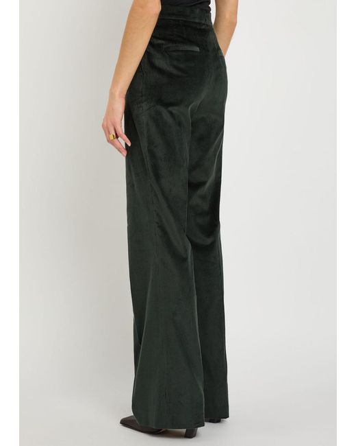 Gabriela Hearst Black Vesta Straight-Leg Corduroy Trousers