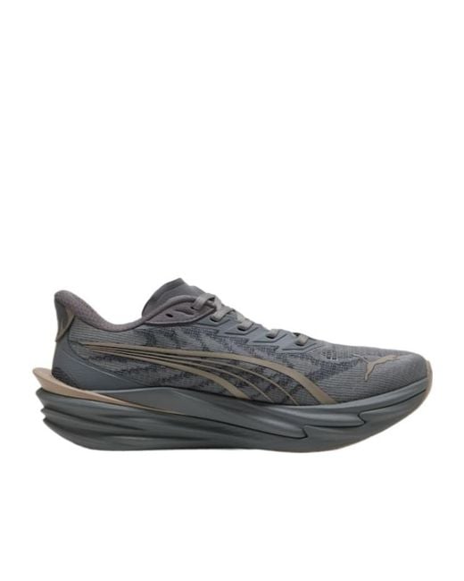 PUMA Gray Deviate Nitro 4 Road Running Shoes for men