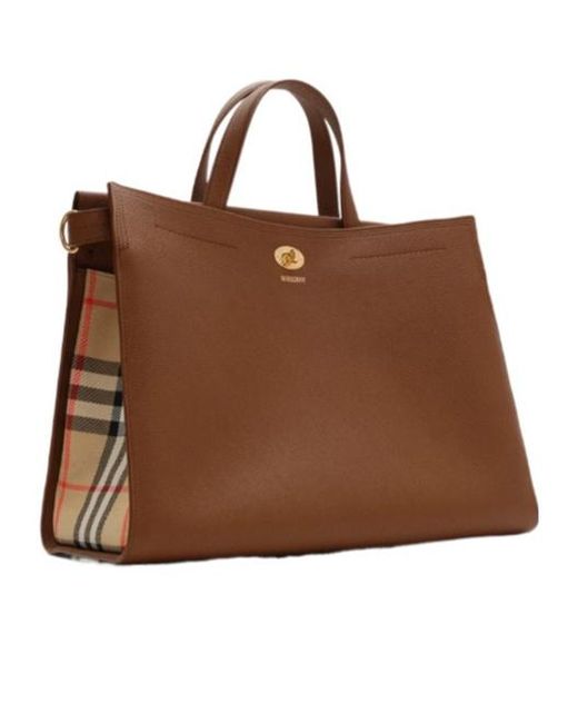 Burberry Brown Medium Cotswolds Check Tote