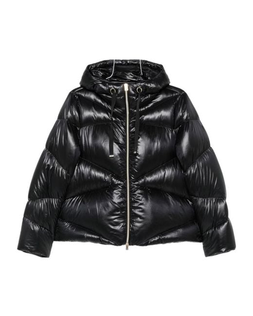 Herno Black Zippered Down Jacket