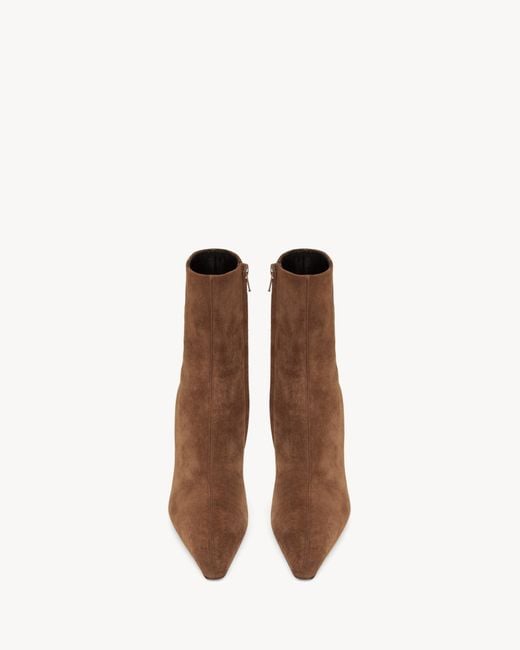 Saint Laurent Brown Ashley Booties