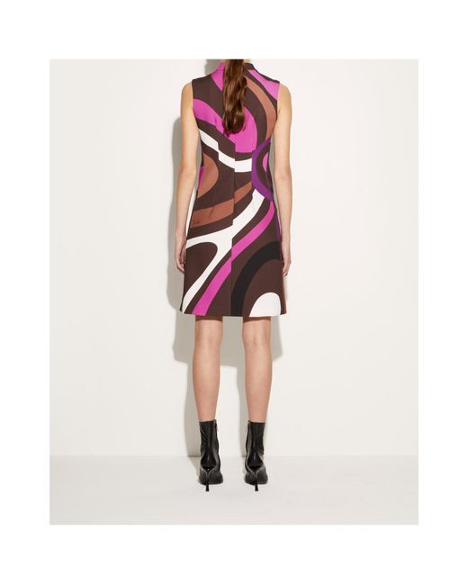Emilio Pucci Purple Marmo-Print Mini Dress