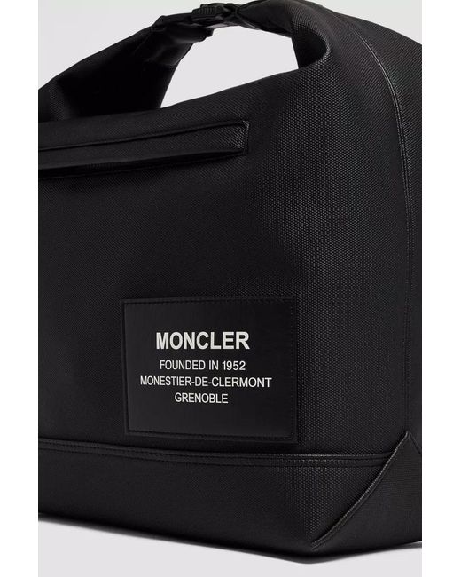 Moncler Black Nakoa Logo Patch Top Handle Bag for men