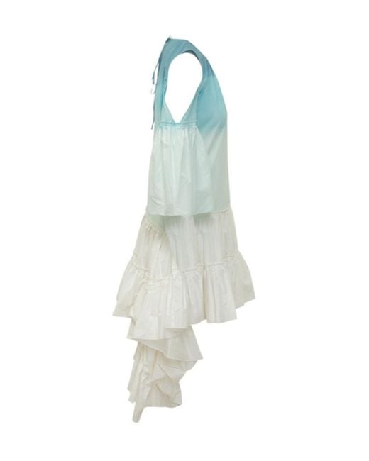 J.W. Anderson Blue Jw Anderson Dip Dye Ruffle Dress