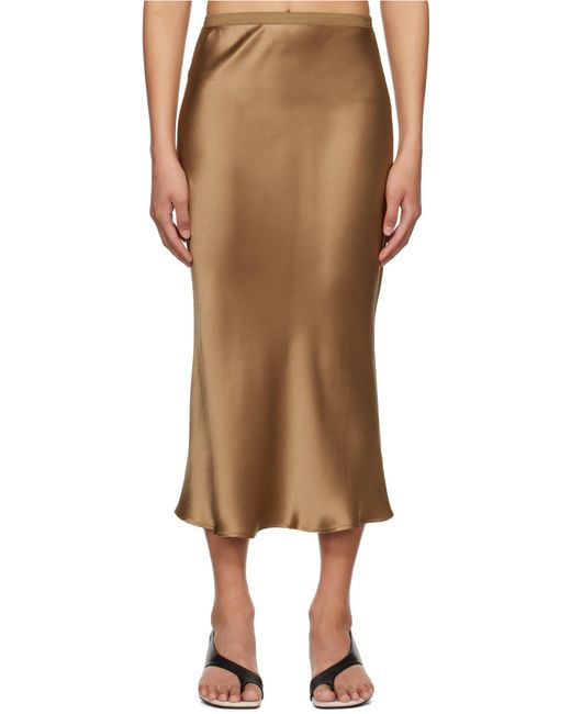 Anine Bing Brown Elastic Waist Skirt