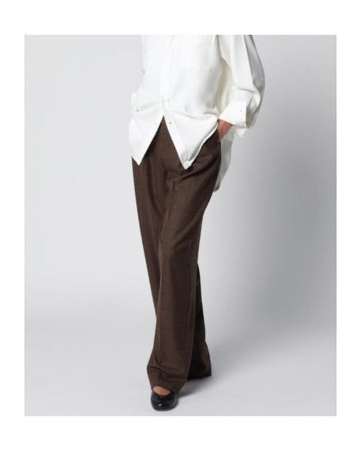 Loro Piana Brown Straight Leg Trousers