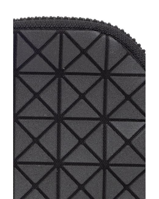 Issey Miyake Black Geometric-Patterned Zip Around Wallet for men