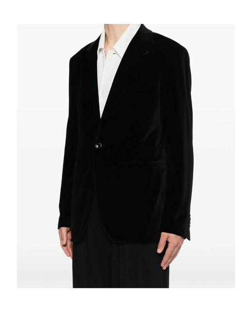 Tagliatore Black Long-Sleeved Suit Jacket for men