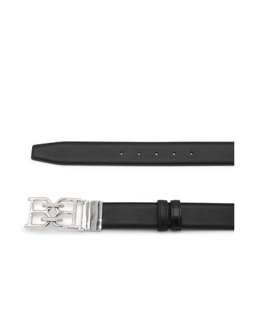 Bally White Logo-Plaque Adjustable Belt for men