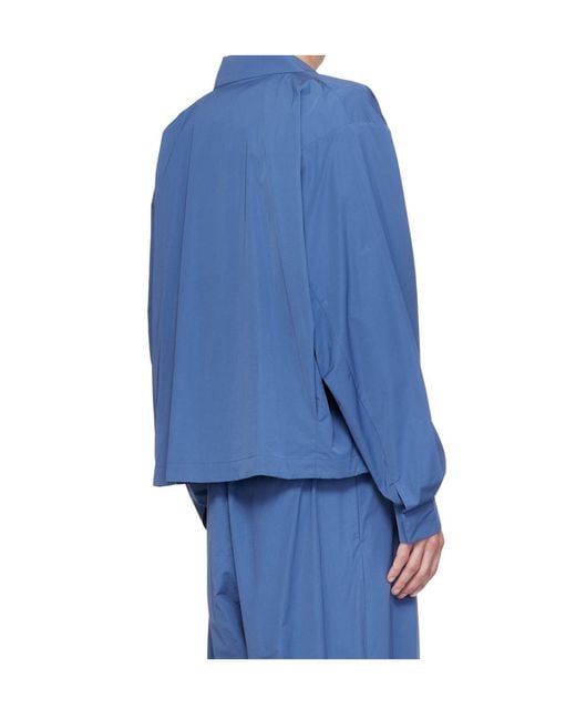 Kiko Kostadinov Blue Point-Collar Casual Jacket for men