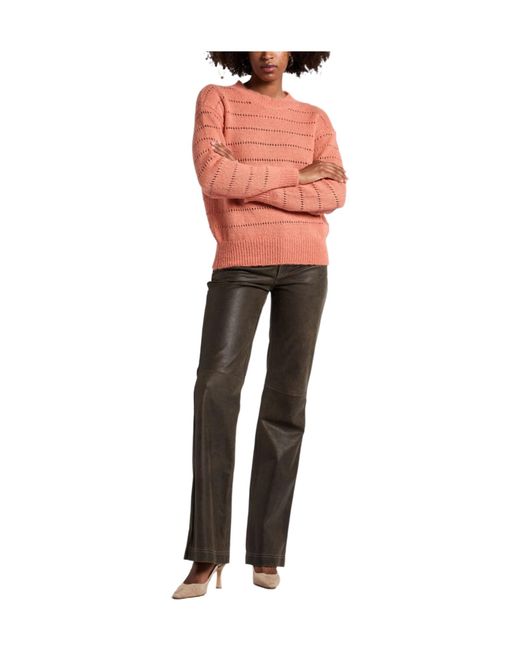 Isabel Marant Orange Crewneck Knit Sweater