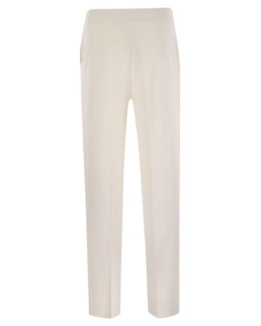 Max Mara White Arno Straight-Leg Pants