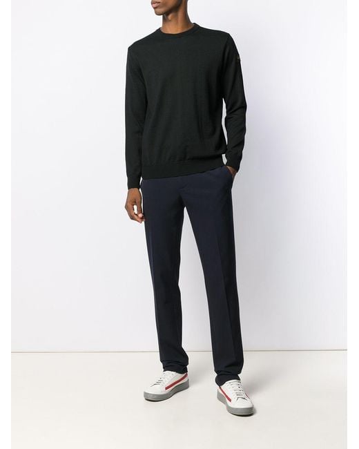 Paul & Shark Black Sweatshirt With Logo Patch for men
