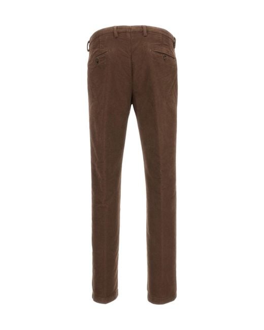 Briglia 1949 Brown Casual Trousers With Belt Loops for men