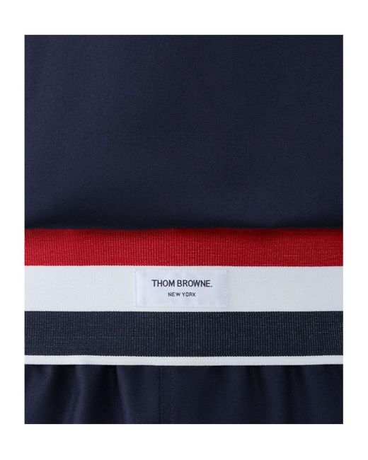 Thom Browne Blue Rwb-Stripe Hooded Jacket for men