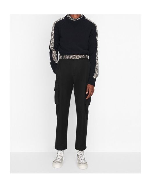 Dior Blue Homme Crewneck Knitted Jumper for men
