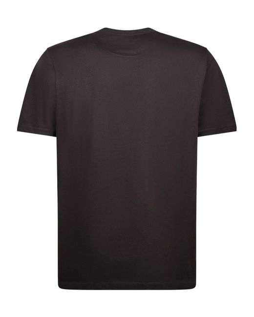 C P Company Black Logo Printed Crewneck T-Shirt for men