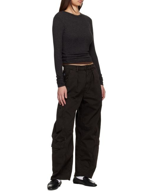 Citizens of Humanity Brown Flight Pleated Organic Cotton-Blend Twill Tapered Pants