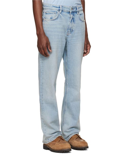 Represent Blue Kick Flared Denim Jeans for men