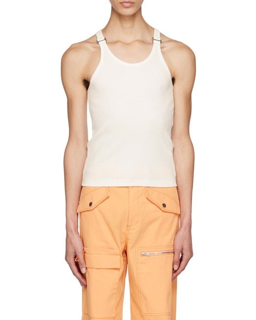 Dion Lee Natural E-Hoop Ribbed Tank Top for men