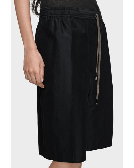 Maison Margiela Black Cotton Drawstring Shorts