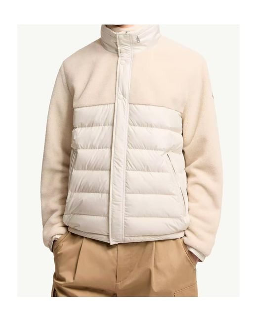 Moncler Natural Mistral Teddy Short Puffer Jacket for men