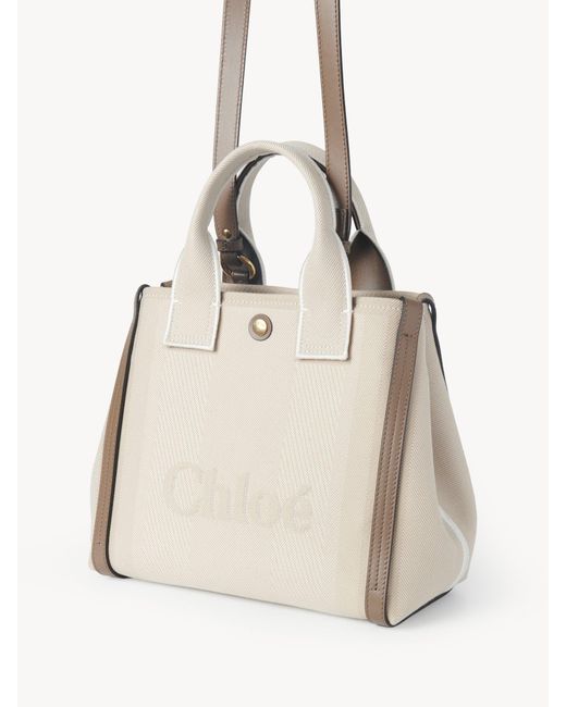 Chloé Natural Chloé Carry Logo Detailed Small Tote Bag