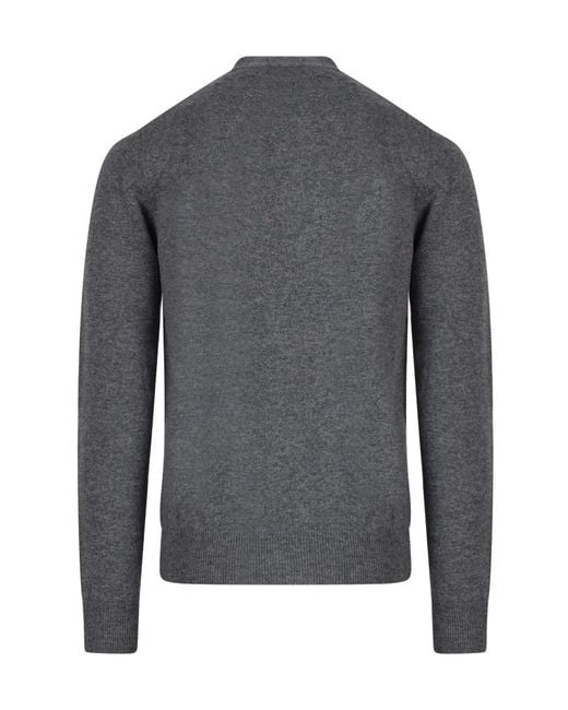 COMME DES GARÇONS PLAY Gray Heart-Patch Wool Cardigan for men