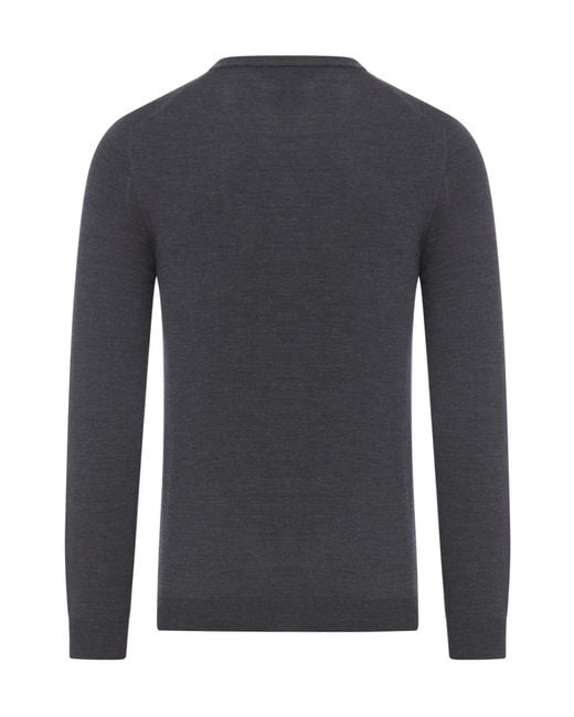 Zanone Blue Fine-Knit Jumper for men