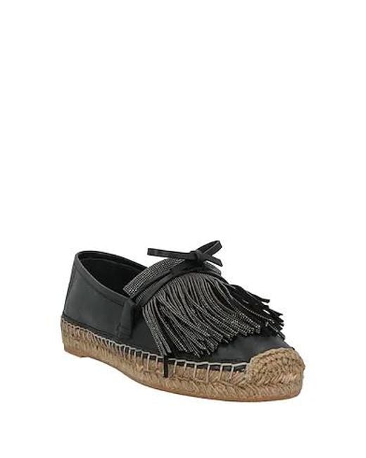 Brunello Cucinelli Black Plain Colour Espadrilles