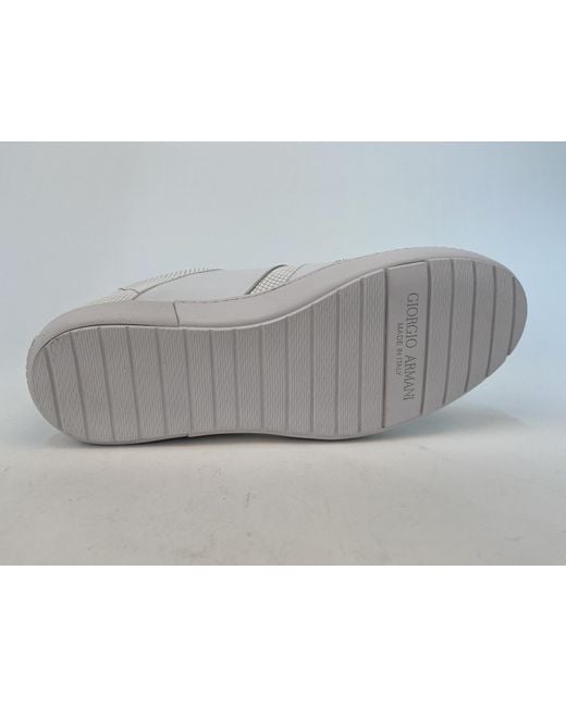 Giorgio Armani Gray Logo Casual Sneakers for men