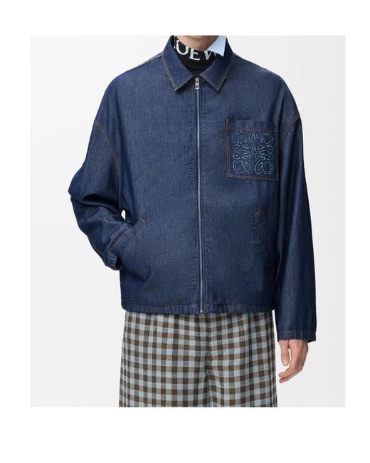Loewe Blue Zipped Jacket for men