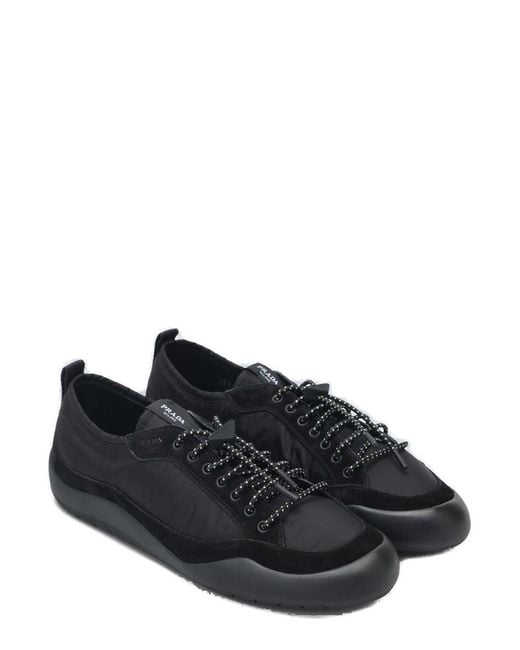 Prada Speedrock Lace-Up Sneakers in Black for Men | Lyst