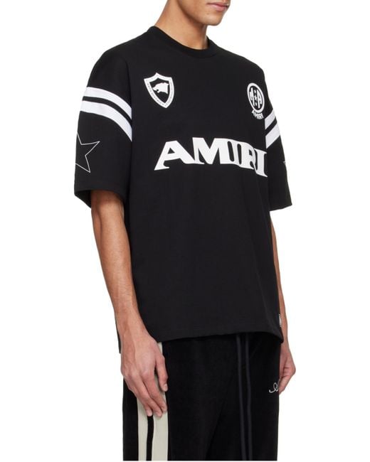 Amiri Black Sport Oversized T-Shirt for men