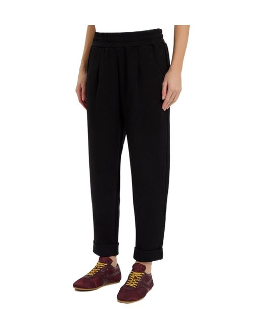 Varley Black Elastic Cuffed Sweatpants