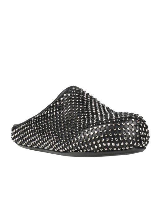 Marni Black Leather Mules