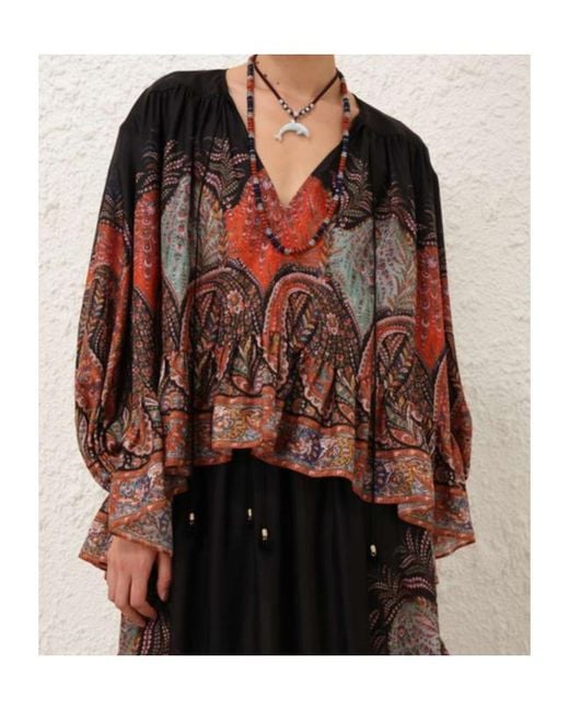 Zimmermann Multicolor Rhiannon Ruffle Billow Blouse